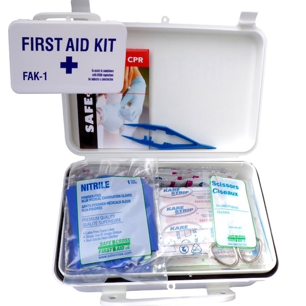 Comfitwear First Aid Emergency Kit Minor Emergencies ANSI Compliant Weatherproof Plastic Case FAK-1-15-PERSON - main
